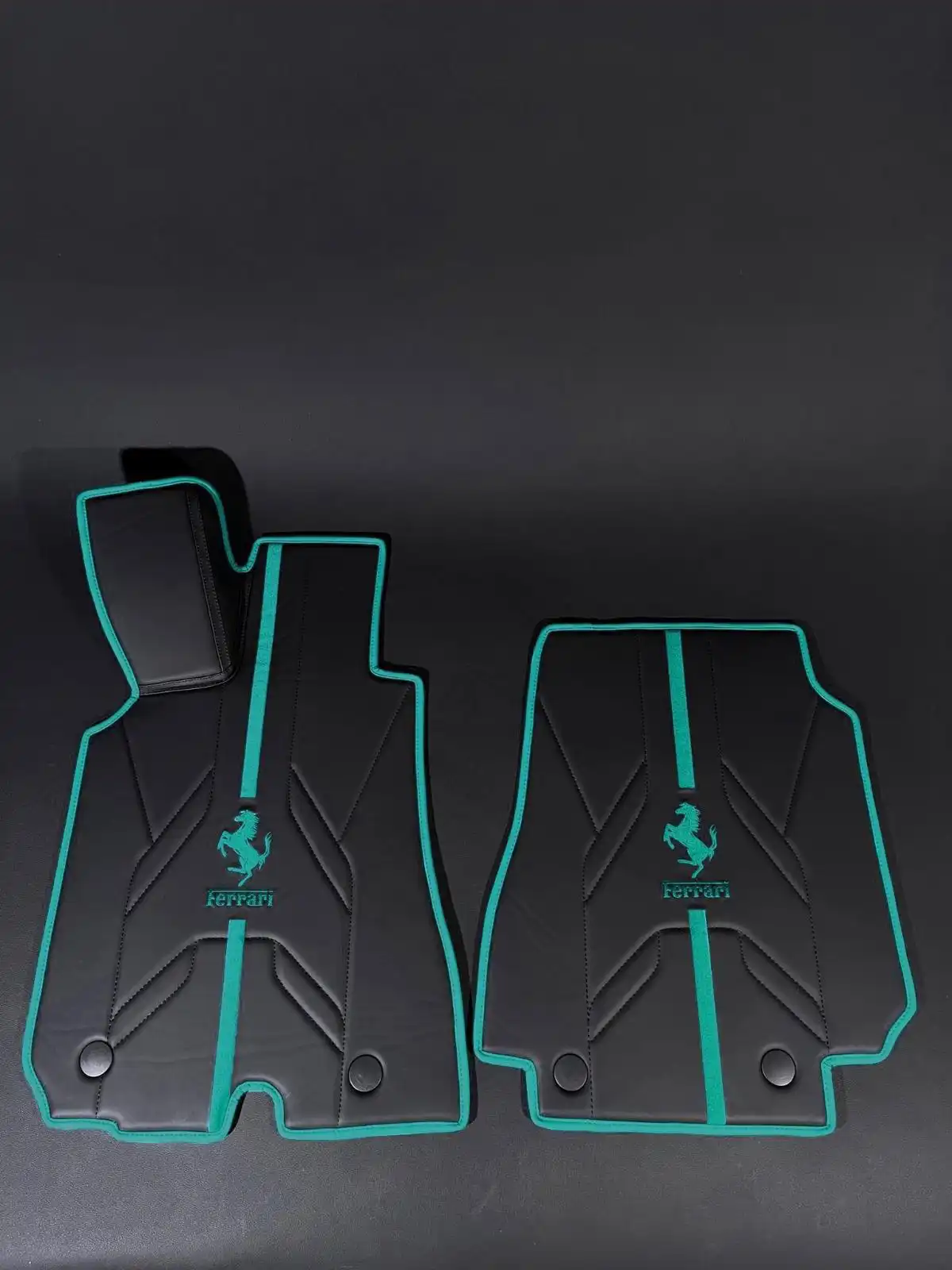 Black Custom 2D Floor Mats Andromeda Crown