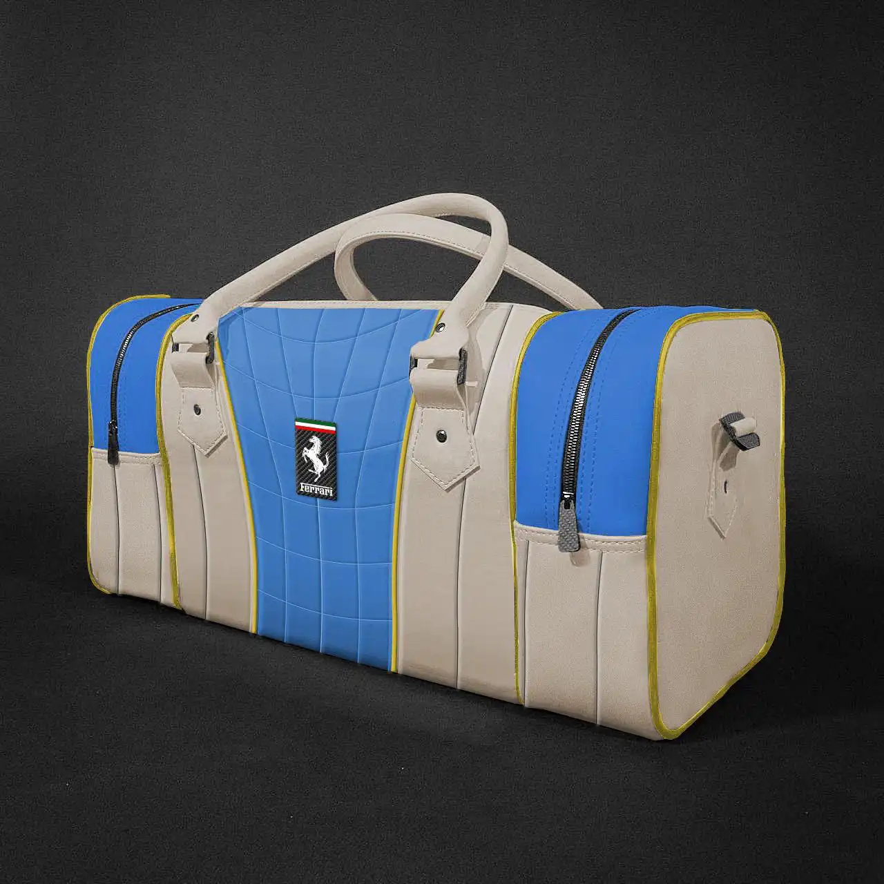 White Blue Martello Hand-Crafted Bag Andromeda Crown